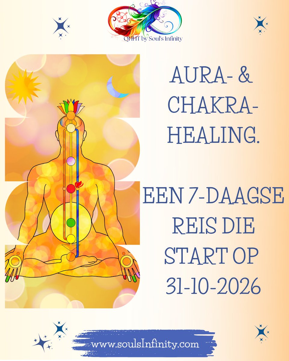 Souls1nfinity's tweet photo. Er is zoveel te vertellen, te leren en te ervaren over en met ons energetische lichaam dat elke chakra een hele dag verdient. Doe je mee met deze 7-daagse ontdekkingsreis door de chakra's? 

Interesse? Lees meer op https://t.co/lBQ7lHszQ4 https://t.co/ms9UL0z22y