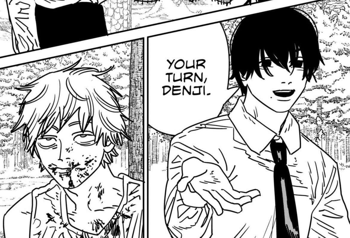 octoshida's tweet photo. I absolutely adore denji’s face when Yoshida wanted to hold his hand omg 😭😭 https://t.co/2Cwmte2nvU