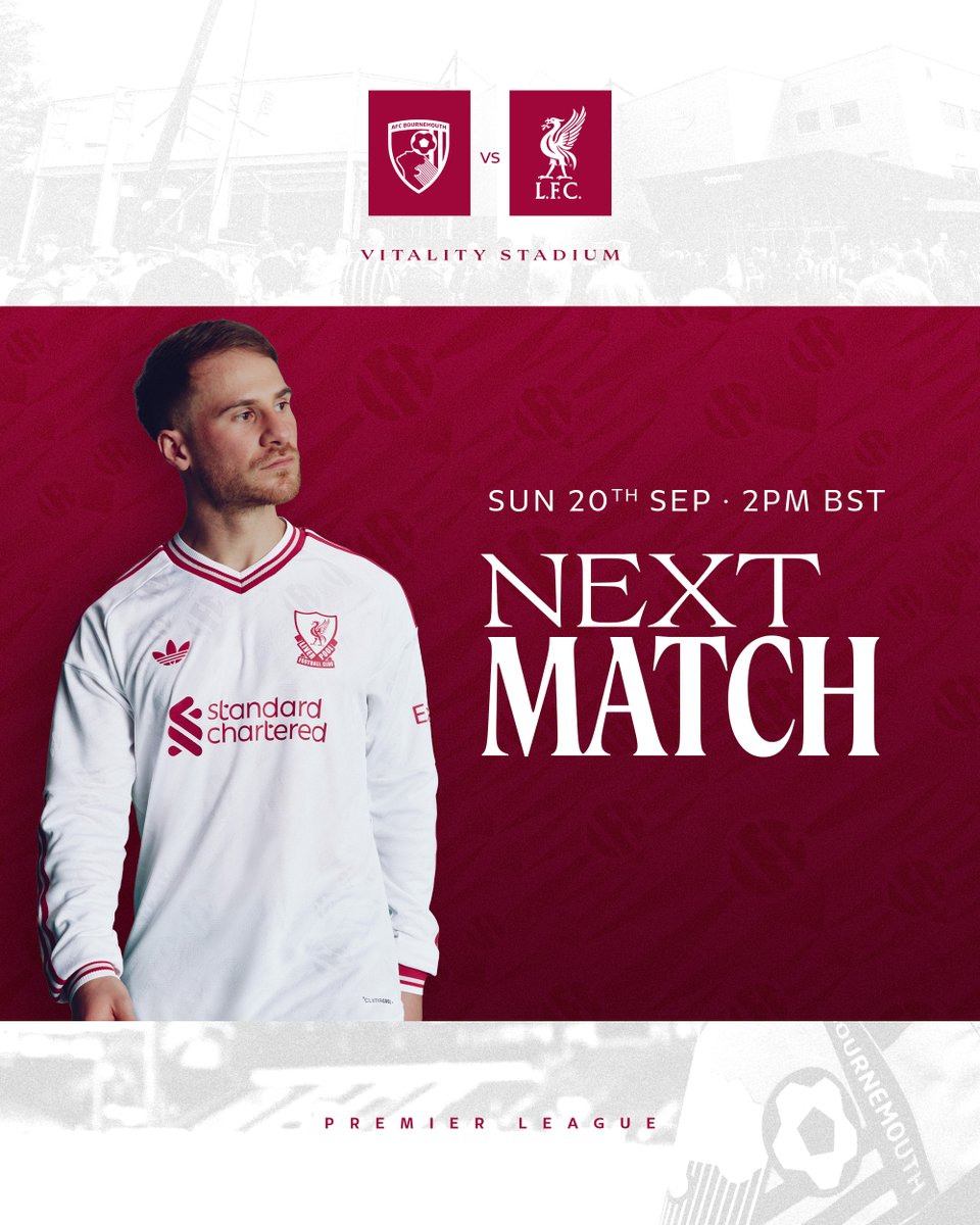 LFC's tweet photo. Next up: A trip to the south coast to take on Bournemouth 🌊 #BOULIV https://t.co/C8NgxrweMv