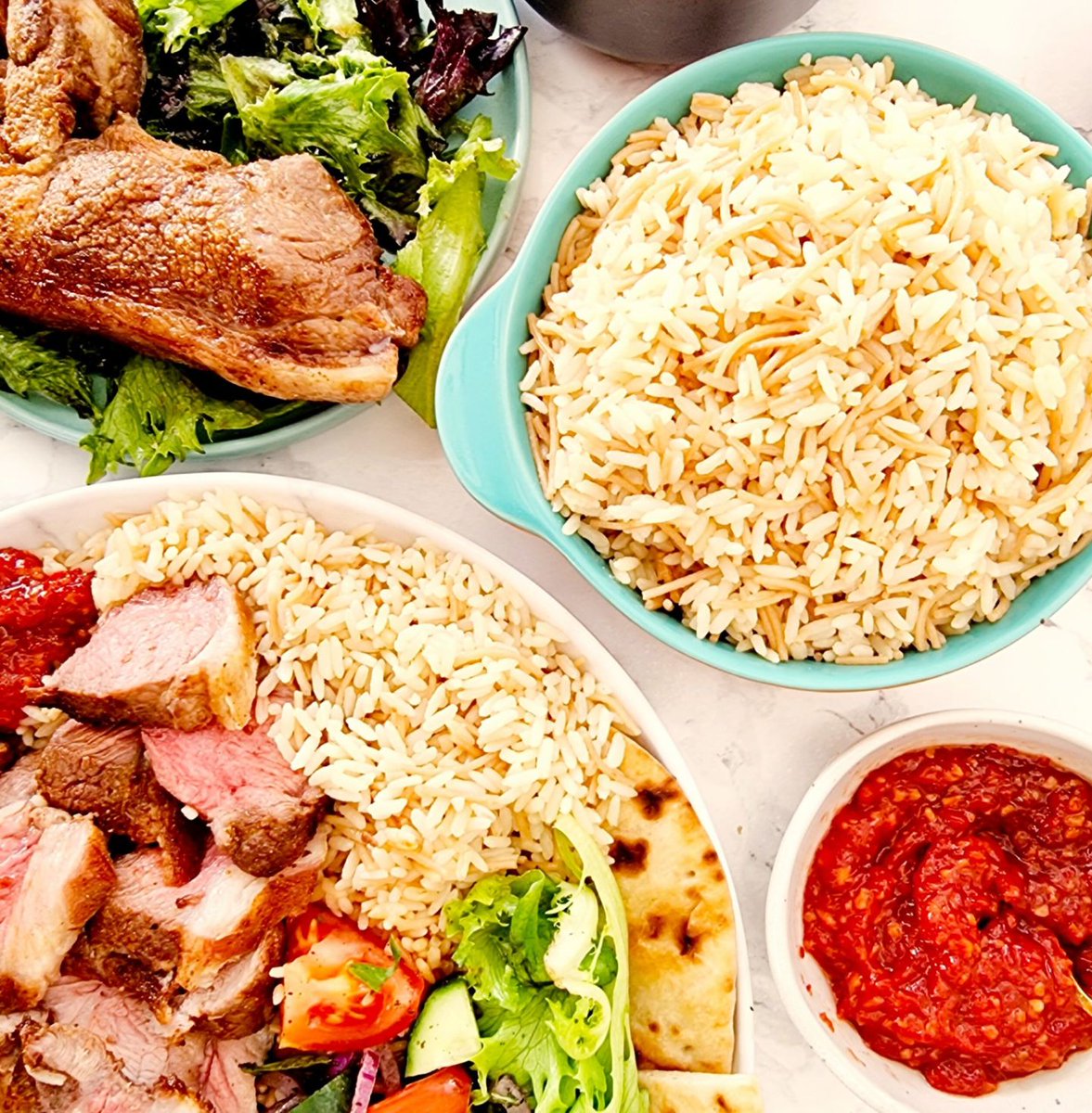 NorinePichoff's tweet photo. This Turkish rice is packed with flavor, while vermicelli adds extra nuttiness and a lovely texture. The perfect side dish for countless meals—not just a Turkish feast! Find the full recipe in my bio. https://t.co/KUVPnWldYu