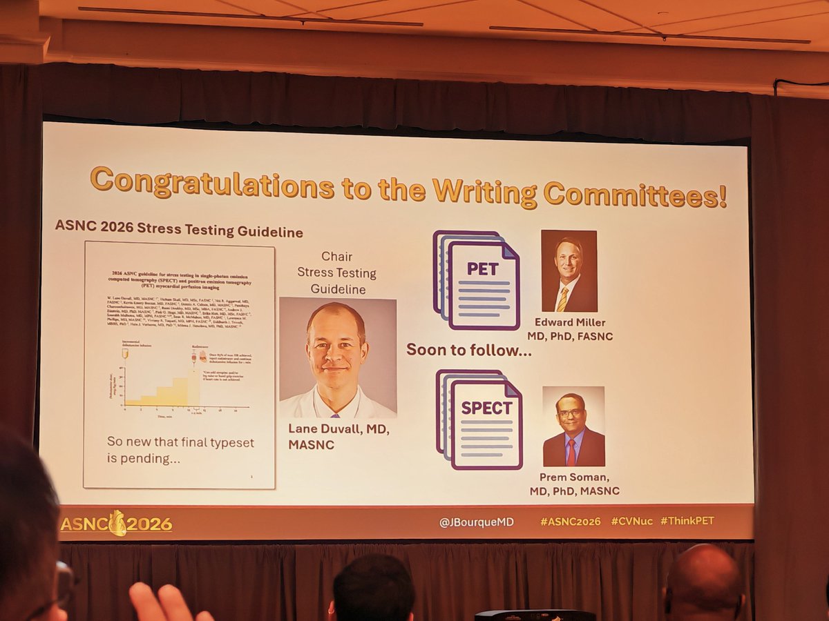 estelais's tweet photo. Opening for day 2 #ASNC2026 President address @JBourqueMD @MyASNC
♥️ AI and #CVNuc
❤️ Reaserch grants
📌 New stress testing guideline https://t.co/hu7Er6bl3w