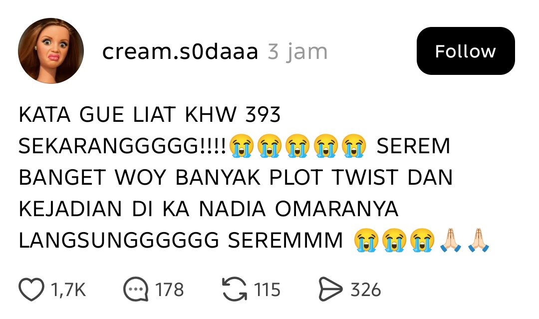 yuliapandaa's tweet photo. Jujur, sampe ga berani SS tuh video yg baru aja di upload NADIA OMARA. 

Apa ya, kek serem gitu anjirrr mau ss, mana dikit lagi jam 11 malam 😭
Kalian tengok langsung ajaa, ga usah dikirim dikomen yaa. https://t.co/pVdnDOvgnW