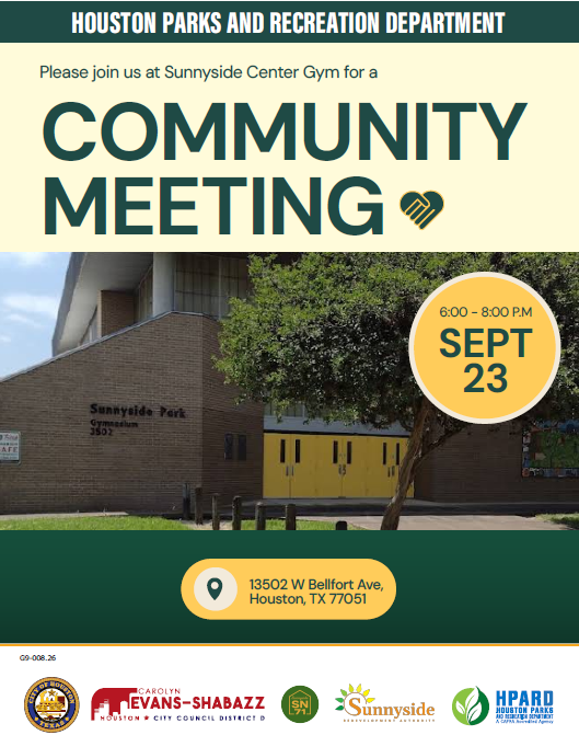 HPARD's tweet photo. 🌟 Attention Sunnyside! 🌟
We are excited to announce that HPARD is hosting a community meeting to share the latest updates about our beloved community center and park!

 Your voice matters, and we want to hear from you! See you there! https://t.co/bUUDAqNGEm