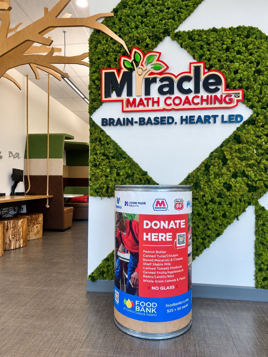 MiracleMath's tweet photo. Help us fill the bin! 🥫

Miracle Math Coaching is partnering with the Food Bank of Contra Costa &amp; Solano for #HungerActionMonth.

Donate non-perishable food items through Sept. 30.

📍 3336 N. Texas http://St., Suite J, Fairfield
Mon–Thu: 2–7 PM | Fri: 2–6 PM

#FairfieldCA https://t.co/yQ2A5TRmwx