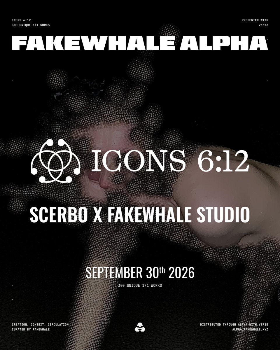 ICONS 6:12 by Scerbo x Fakewhale Studio, upcoming release card on Fakewhale Alpha