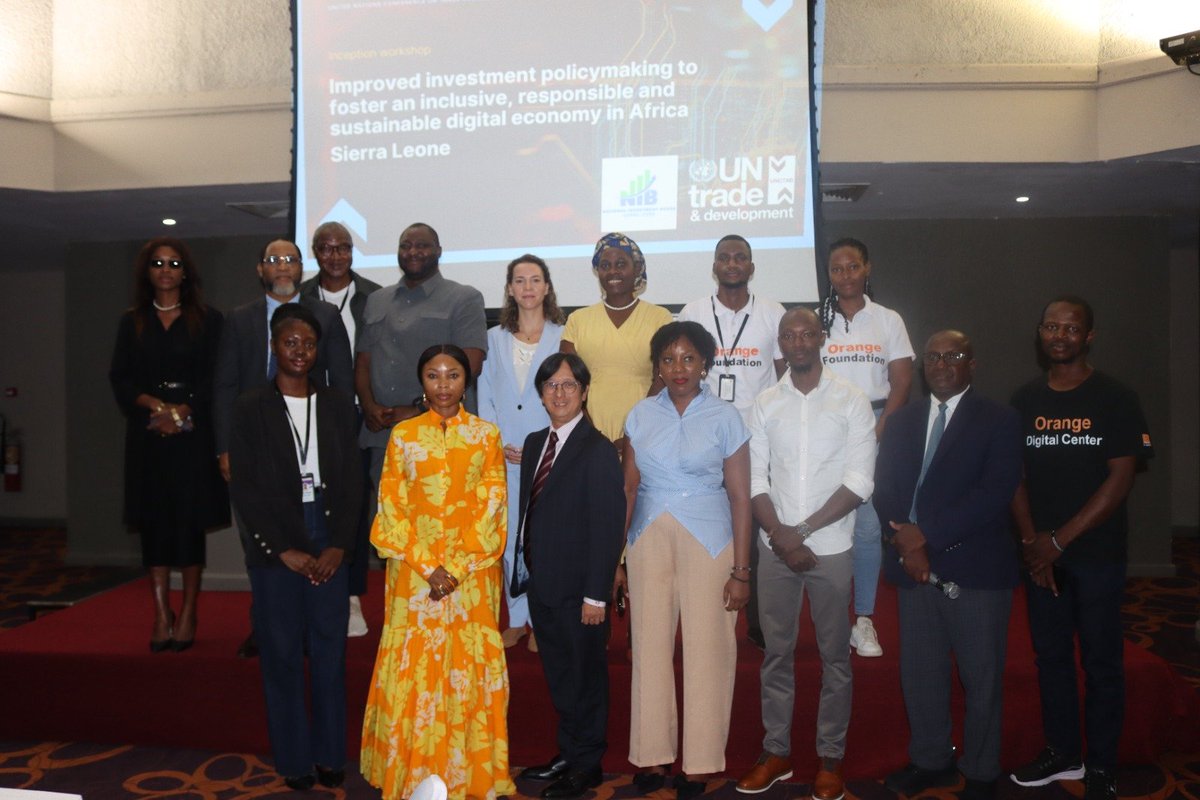 NIB_SL's tweet photo. NIB &amp; UNCTAD have launched a 4-year (2026-2029) Digital Economy Investment Policy Review, positioning Sierra Leone among select African countries building capacity to attract digital economy investment aligned with the 2024-2030 MTNDP. https://t.co/KSPFy4sPRt