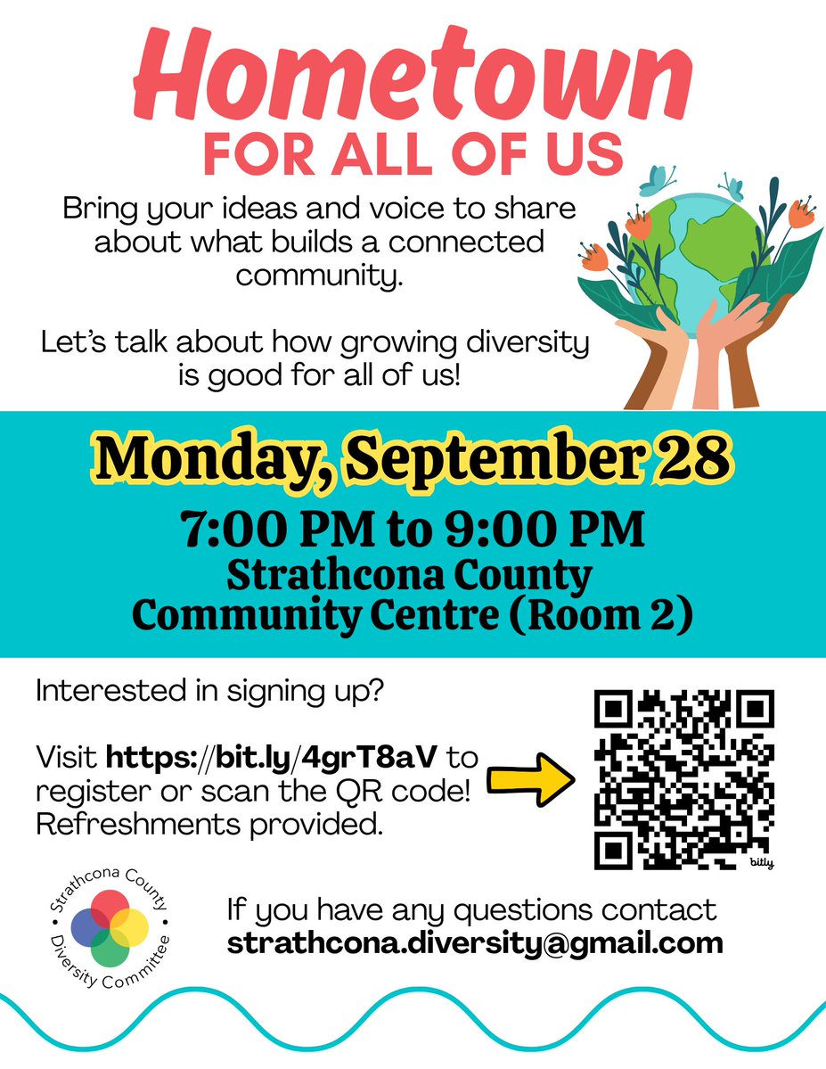 Jimgurnett's tweet photo. AB referendumb questions promote Us/Them separations, upcoming #StrathconaCounty event promotes strength of #diversity https://t.co/wLDl9mmZtQ