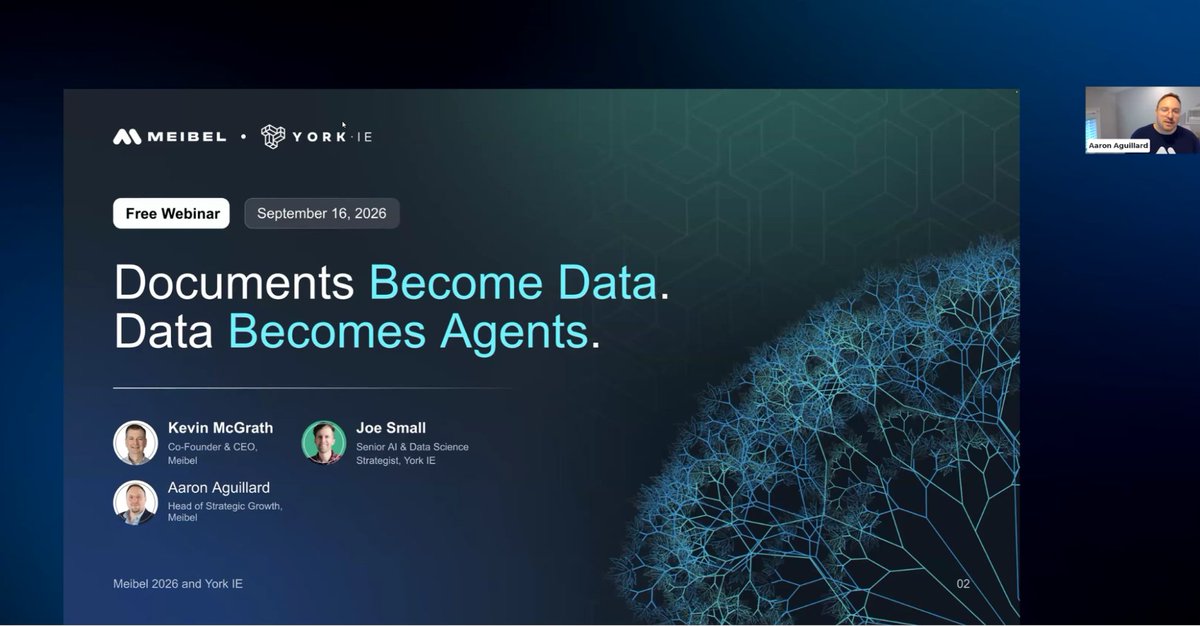 meibel_ai's tweet photo. In a 148-page test, York IE’s previous stack extracted 32 events. Meibel extracted 469.

Structure, provenance, and confidence matter.

Watch the webinar: https://t.co/jsYvTFkIwD https://t.co/ePGQ31DGBC