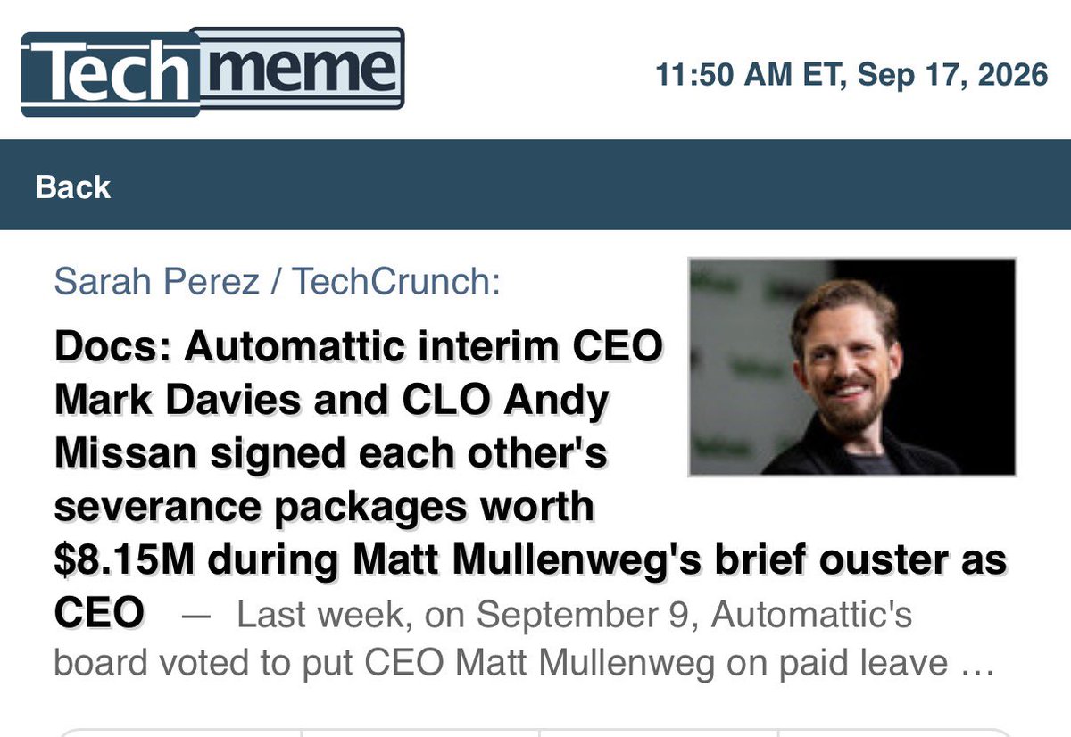 JoshConstine's tweet photo. Wait they fired the founder/CEO and then in the 33 hours before he regained control, signed $4M payoffs to each other? 

Are we sure these guys weren’t Forbes 30 under 30? https://t.co/HZzH5wXWon