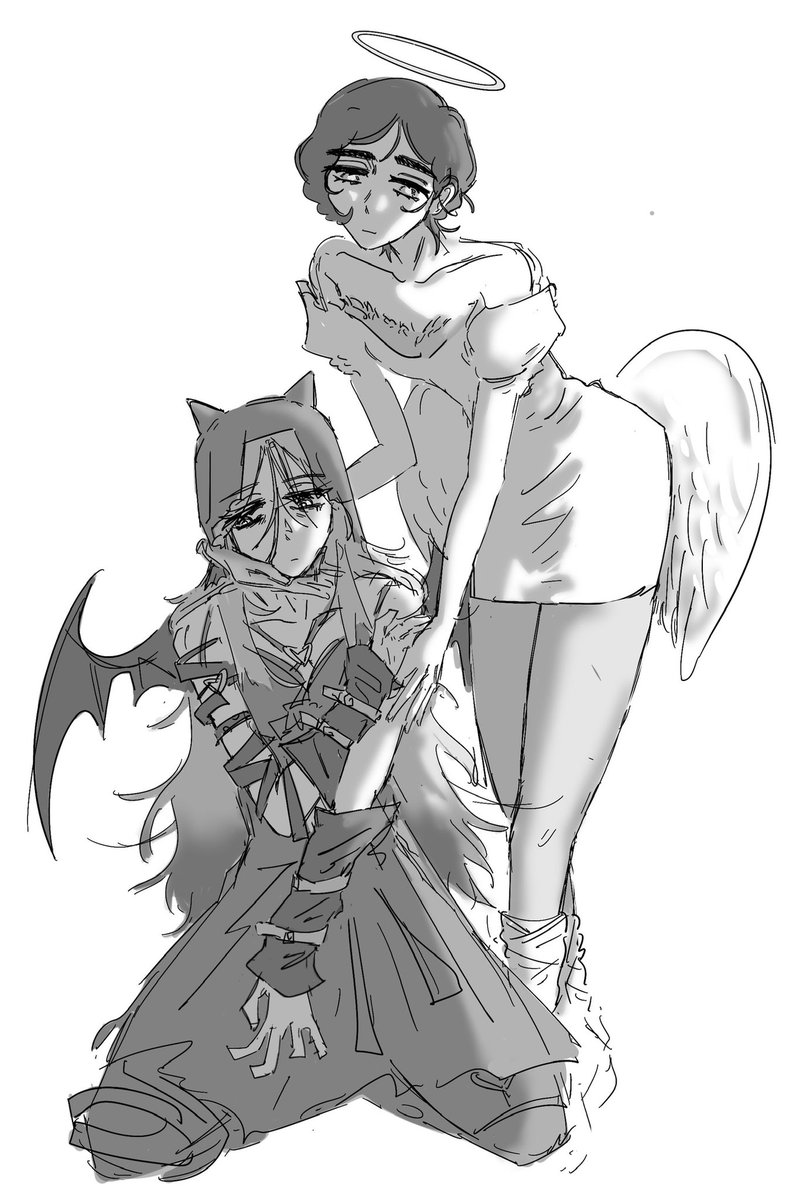 tweaqueR's tweet photo. devilangel #mizisua https://t.co/a3iUG2f8ak