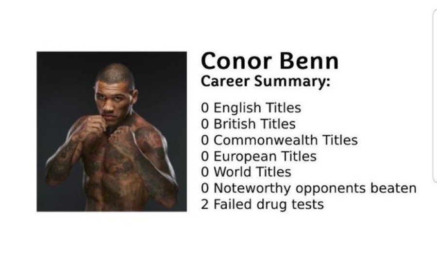 oliver945301's tweet photo. @ringmagazine Nice, Connor has maintained his record, I'm proud of you boy, have an egg sandwich on me! https://t.co/eMWWKiXs3v
