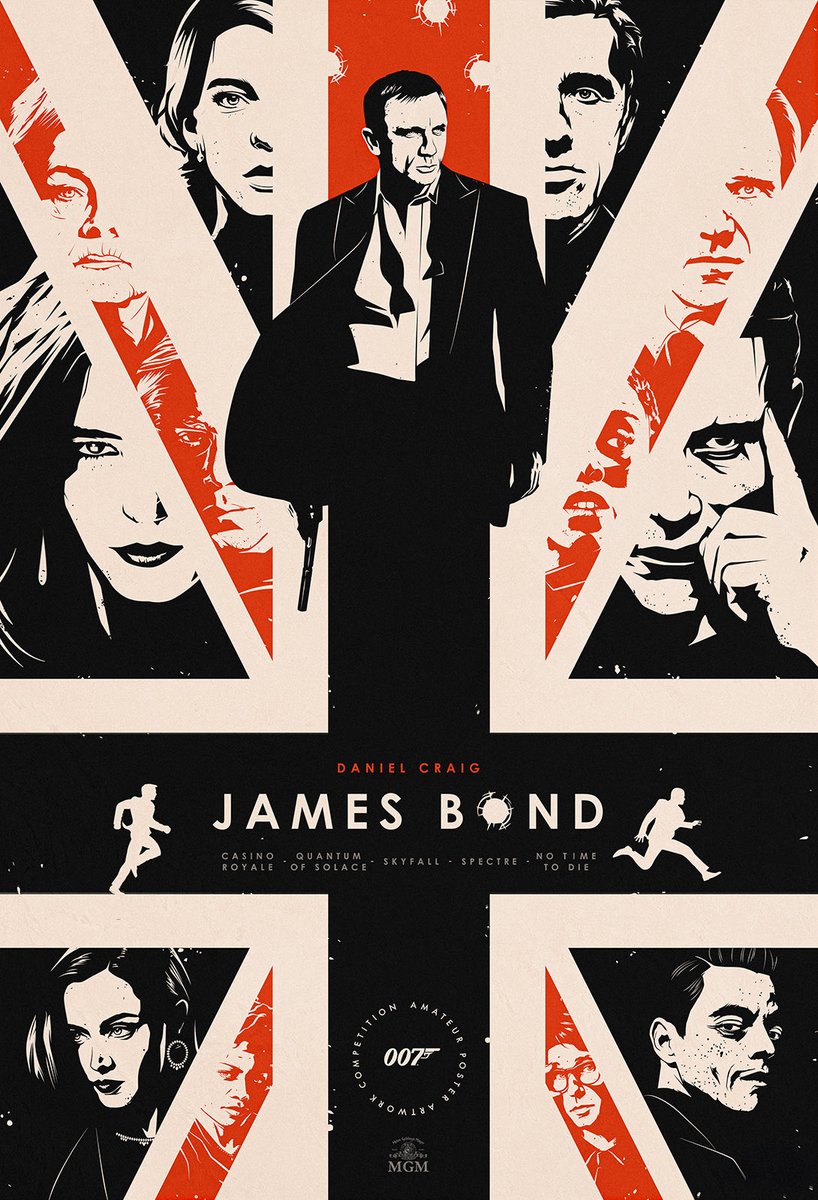 RicoJrCrea's tweet photo. CASINO ROYALE is returning to theaters in October to celebrate the film’s 20th anniversary.

Here is a throwback to my legacy poster for Daniel Craig’s “James Bond” films for @AmazonMGMStudio 🎨 https://t.co/DLBEqNv8IG