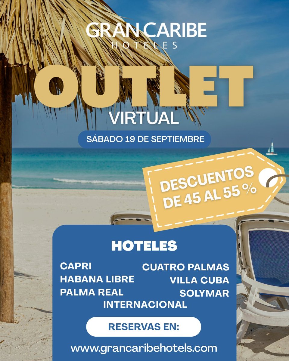HotelPalma_Real's tweet photo. Este sábado 19 de septiembre, tu descuento te espera.
⚡ 5 primeros en reservar → 40% menos
 🗓 20 días de anticipación → 45% menos
🛏️ 4 noches o más → 55% menos
 El reloj corre hasta las 6:00 p.m.
Para estancias en septiembre y octubre.
 https://t.co/eRznWYj44a https://t.co/bYwlgg73Aa