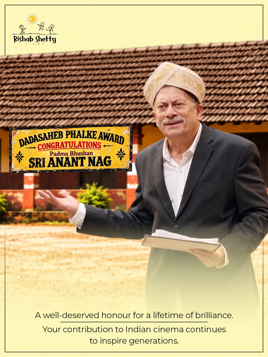 PragathiRShetty's tweet photo. Heartiest congratulations to Padma Bhushan Sri Anant Nag Sir on receiving the prestigious Dadasaheb Phalke Award. 🙏

Your contribution to Kannada cinema is truly timeless. We feel deeply grateful to have been part of your journey through Sarkari Hi. Pra. Shaale, Kasaragodu.

ಪದ್ಮಭೂಷಣ ಶ್ರೀ ಅನಂತ್ ನಾಗ್ ಸರ್ ಅವರಿಗೆ ಹೃದಯಪೂರ್ವಕ ಅಭಿನಂದನೆಗಳು. ❤️
#AnantNag #DadasahebPhalkeAward #KannadaCinema