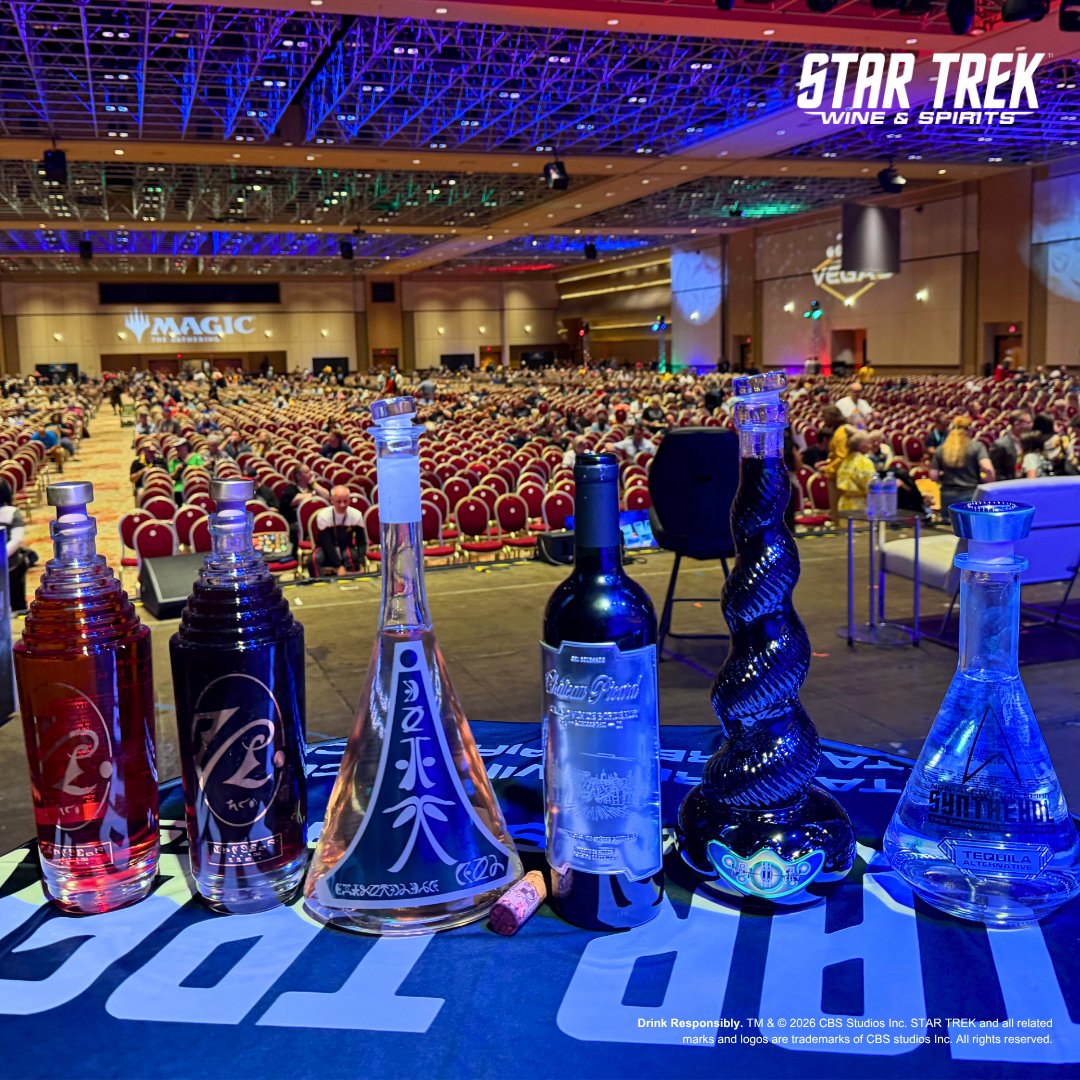 trekwinespirits's tweet photo. The lineup was looking pretty good. 🖖🍷🥃

Already missing celebrating #StarTrek60 with all of you in Vegas. Until next time, cheers to the fans who make this universe so special. https://t.co/dxmw8z4qwC https://t.co/owRFi3Go92