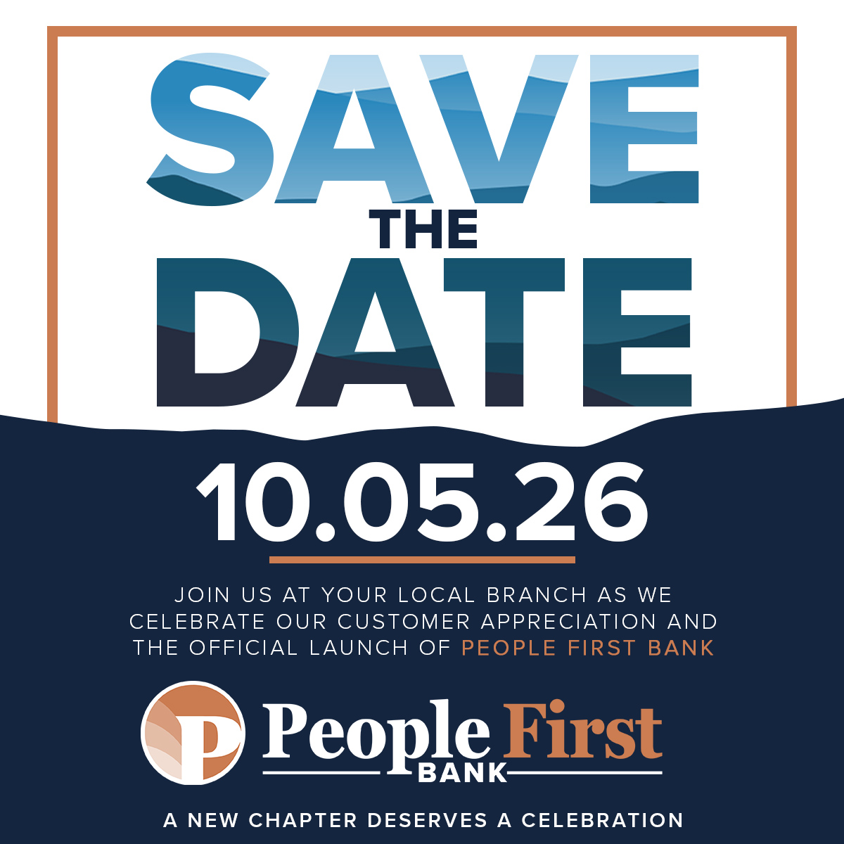 pfb_bank's tweet photo. We’re celebrating two things that matter most: the launch of People First Bank and the customers who make local banking personal.

Here’s to the relationships, communities, and people who brought us here.
#PeopleFirstBank https://t.co/pIKw3jJq98