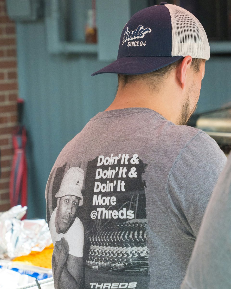 Thredsinc's tweet photo. Threds cookout with McAllister's Deli potatoes on deck. Shout out to Priscilla for setting everything up. #WeDoMore #Threds https://t.co/PTREsLJg8G