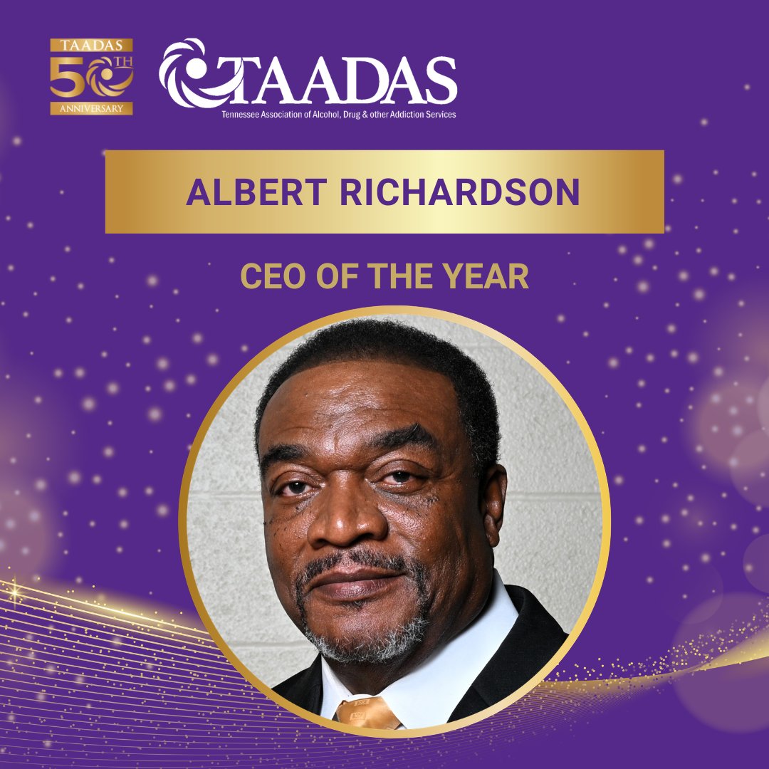 TAADAS_MEDIA's tweet photo. Each year, TAADAS members nominate a person who has shown extraordinary leadership in their organization. This year's CEO of the Year is Albert Richardson, Executive Director of CAAP Inc. in Memphis. Congratulations, Albert!

#CAAP #Recovery Month https://t.co/Wy484Pcchz