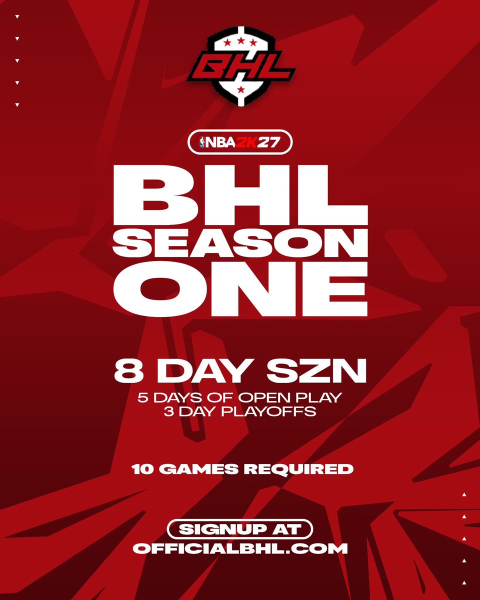 BigHoopsLg's tweet photo. 🚨 BHL SZN 1 — WE NEED 5 MORE TEAMS! 🏆🔥

We’re just 5 TEAMS AWAY from getting this show on the road! 🛣️⏳

💰 50% OFF REGISTRATION IS STILL ACTIVE! Don’t let this deal go to waste. Lock your squad in, claim your spot, and get ready to compete! 💪🏀

🎟️ USE CODE: SZN1 at checkout for 50% OFF!

🔗 REGISTER NOW: https://t.co/NJ19lKTUxu⁠

WHO’S READY TO RUN THE LEAGUE? 👀🏆

#BHL #NBA2K27 #ProAm #2KCommunity #Competitive2K #BHLLeague