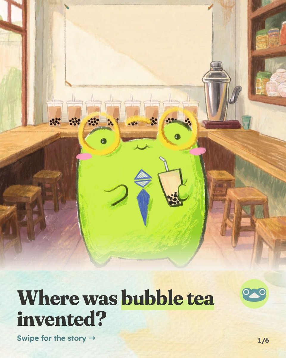 twfrogcast's tweet photo. Where was bubble tea invented?

Here in Taiwan, in the 1980s. Two tea shops say they made it first, Hanlin Tea Room and Chun Shui Tang. Both went to court. Neither could own the idea. 🧋

Sources: Taipei Times (2018), National Geographic (2024)

#Taiwan #BubbleTea https://t.co/8bPGFkDnc1