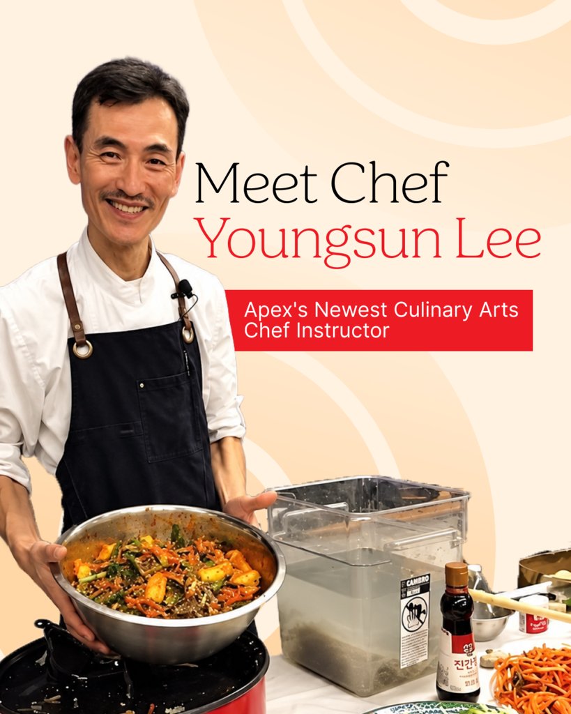 FedcapGroup's tweet photo. #NEWS: Apex Technical School has named Chef Youngsun Lee as its newest Culinary Arts Chef Instructor! Enrollment for the program is open through October 1.

Learn more: https://t.co/U7YX7THQcV https://t.co/e6YCLN5Qih