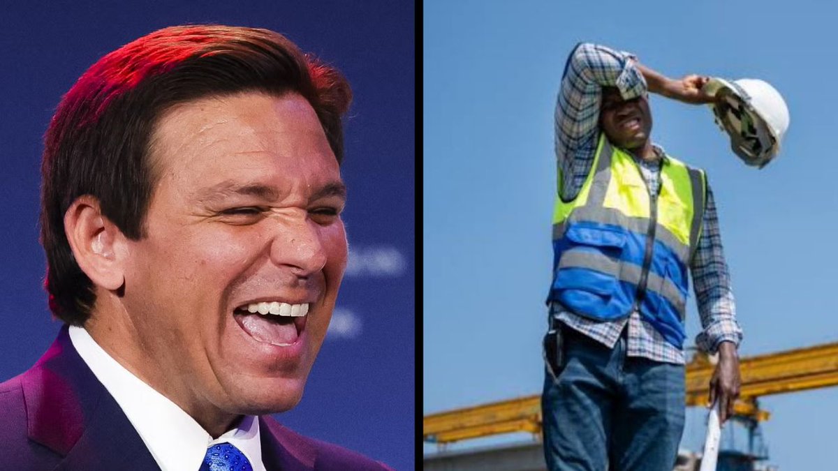 GOP__Ls's tweet photo. 🚨 Ron DeSantis has signed a law banning Florida cities from requiring water or shade for workers. https://t.co/N3u5qVp5hJ