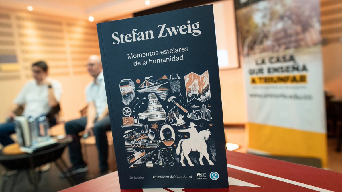 UninorteCO's tweet photo. #UninorteNoticia | El Poder de la Lectura regresa con 'Momentos estelares de la humanidad'

La comunidad universitaria podrá acercase a la obra del vienés Stefan Zweig, que explora 14 hechos históricos que marcaron el destino del mundo. El texto fue escogido en conexión con Austria, país invitado de la 29.ª Cátedra Europa.

‼️ Recuerda que puedes adquirir la edición especial del libro con un valor preferencial si lo compras en el KM5, o puedes prestarlo en la biblioteca.

Conoce más: 🔗 https://t.co/yTCLn5x6i5