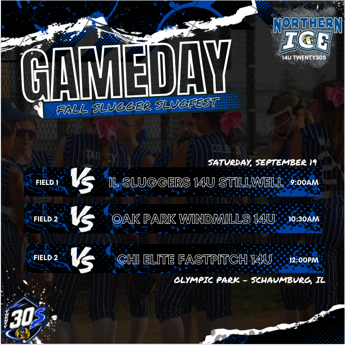 NorICEfastpitch's tweet photo. 🥎Gameday Alert🥎
14u Twenty30s head to Slugfest in Schaumburg this weekend starting on Saturday, Sept 19! @NorthernIce14U #fearthepenguin🐧 #iceageishere #26fallseason #twenty30s https://t.co/s2JkqIGdoO