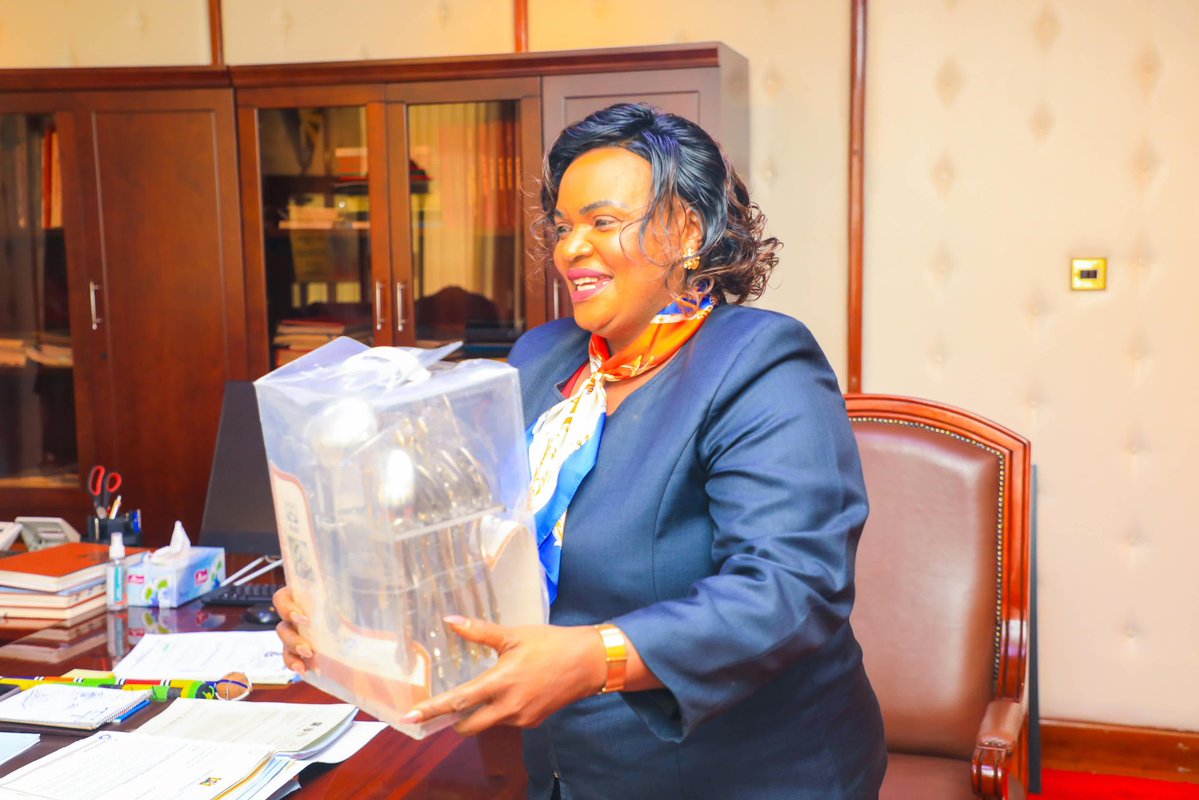 ProfJaneImbunya's tweet photo. Leadership is remembered not only in big decisions, but in the quiet gestures that make people feel seen.

Today, I presented our Cabinet Secretary, Hon. Geoffrey Kiringa Ruku, with a token of appreciation for the kindness and support he extended to me during my conferment dinner.

Such thoughtfulness strengthens the trust and teamwork that help us serve Kenyans across the country better. Asante sana, CS, for making a special milestone even more memorable. May God bless you abundantly.