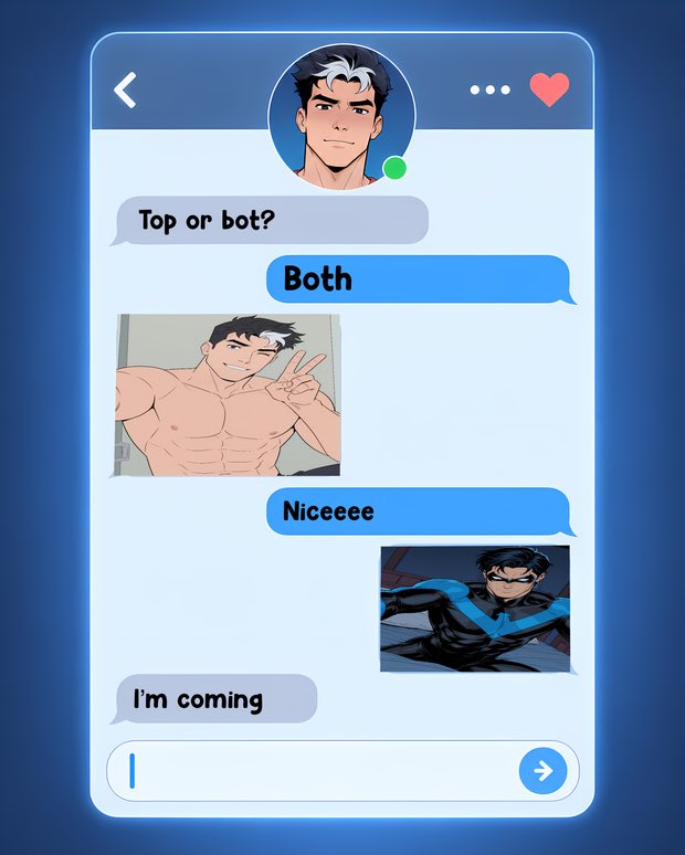 Mircaness's tweet photo. Hey @Grindr  if it's not a problem, could you share Nightwing and Jason Todd's profiles with me? https://t.co/qJ9eWsRgOK