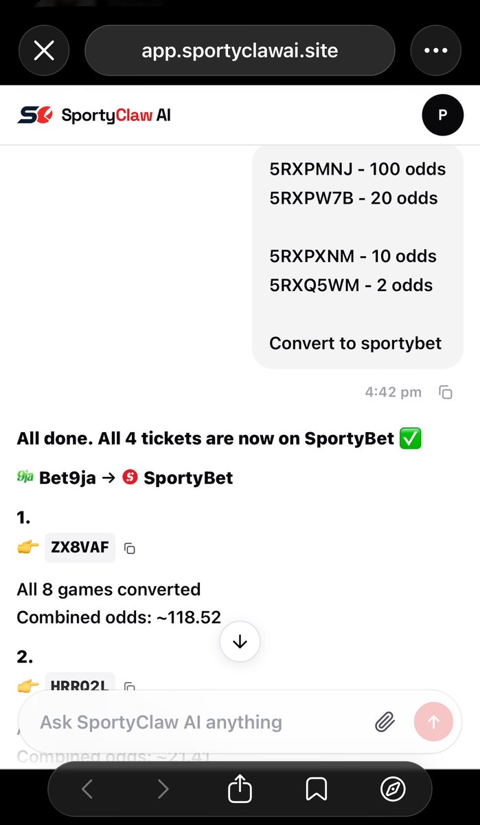 Prime_Immortal0's tweet photo. @bayobets SportyBet codes 🔽

ZX8VAF - 118 odd 

HRRQ2L - 21 odd

KC79WM - 9 odd 

K95949 - 2 odd https://t.co/lEJX6F0Kin