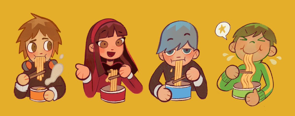 vikipuntocom's tweet photo. color coded ramen!

#persona4 #p4r https://t.co/NPrlOYlHmt