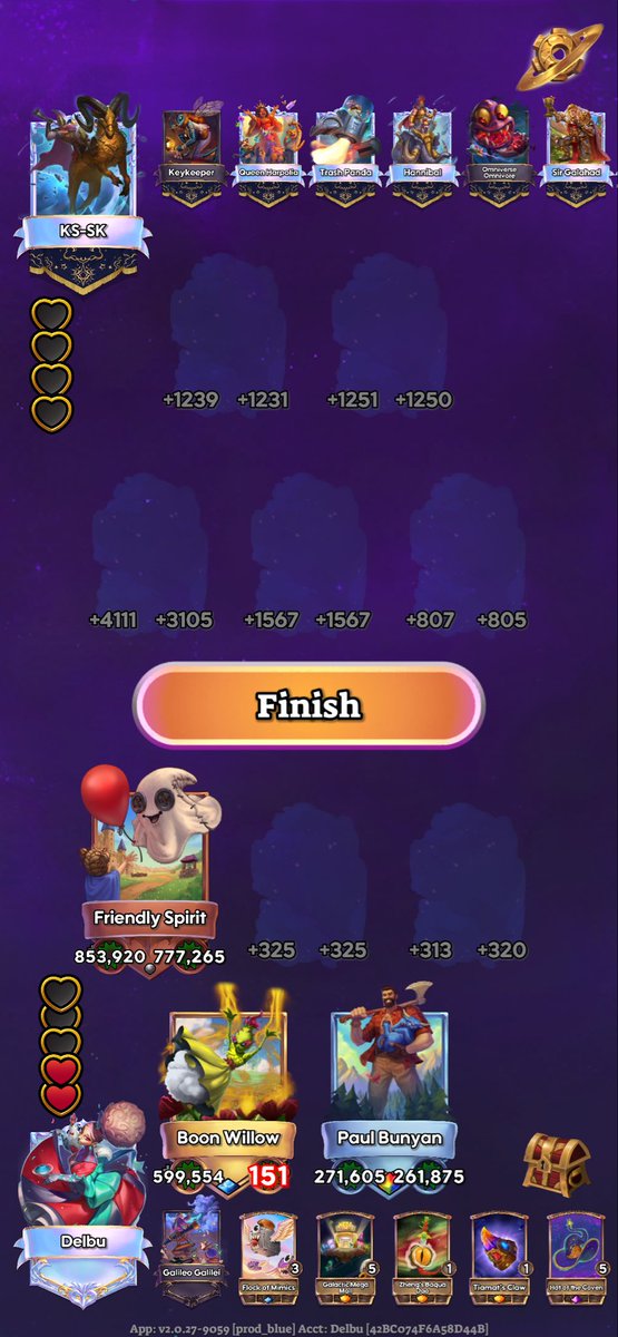 delbuster's tweet photo. Craziest board state I’ve seen in once upon a galaxy https://t.co/XyrEYDpG59