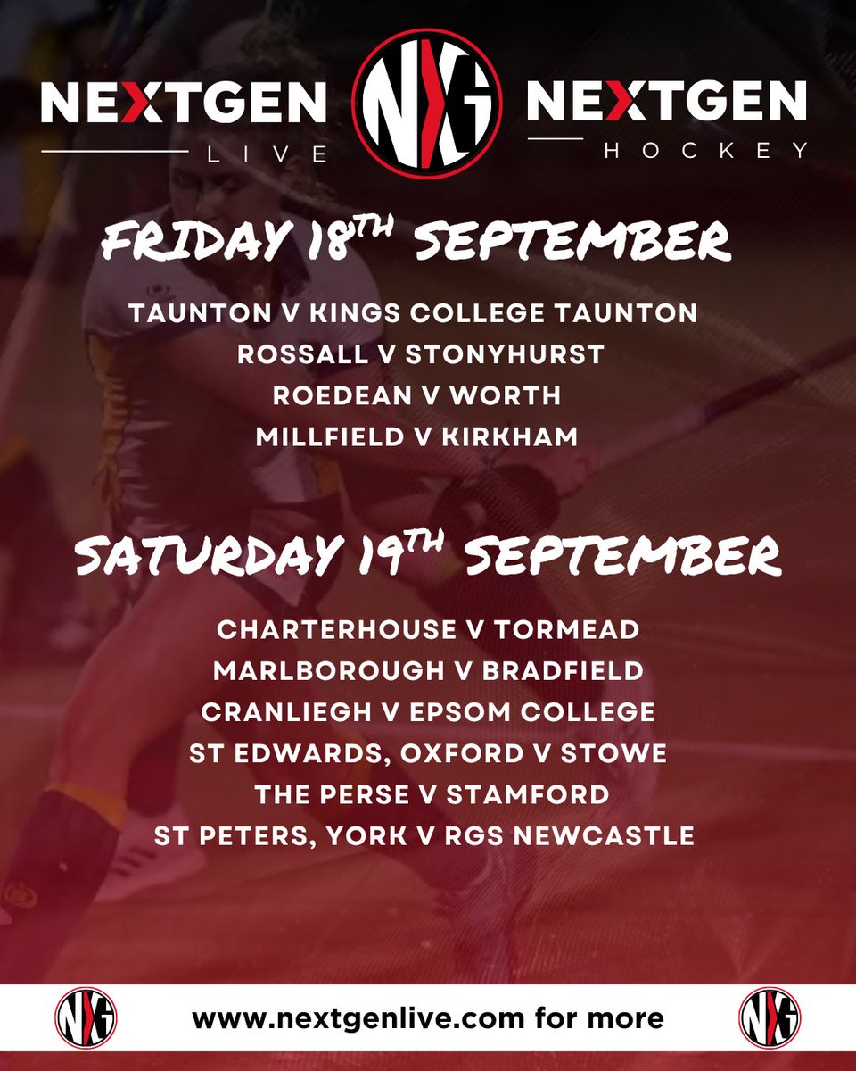 Next_Gen_Live's tweet photo. Ten fixtures. Two days. Plenty to keep an eye on 👀🏑

Here are our ten to watch this weekend. Which fixture stands out to you? https://t.co/Ec07ZeIJfy