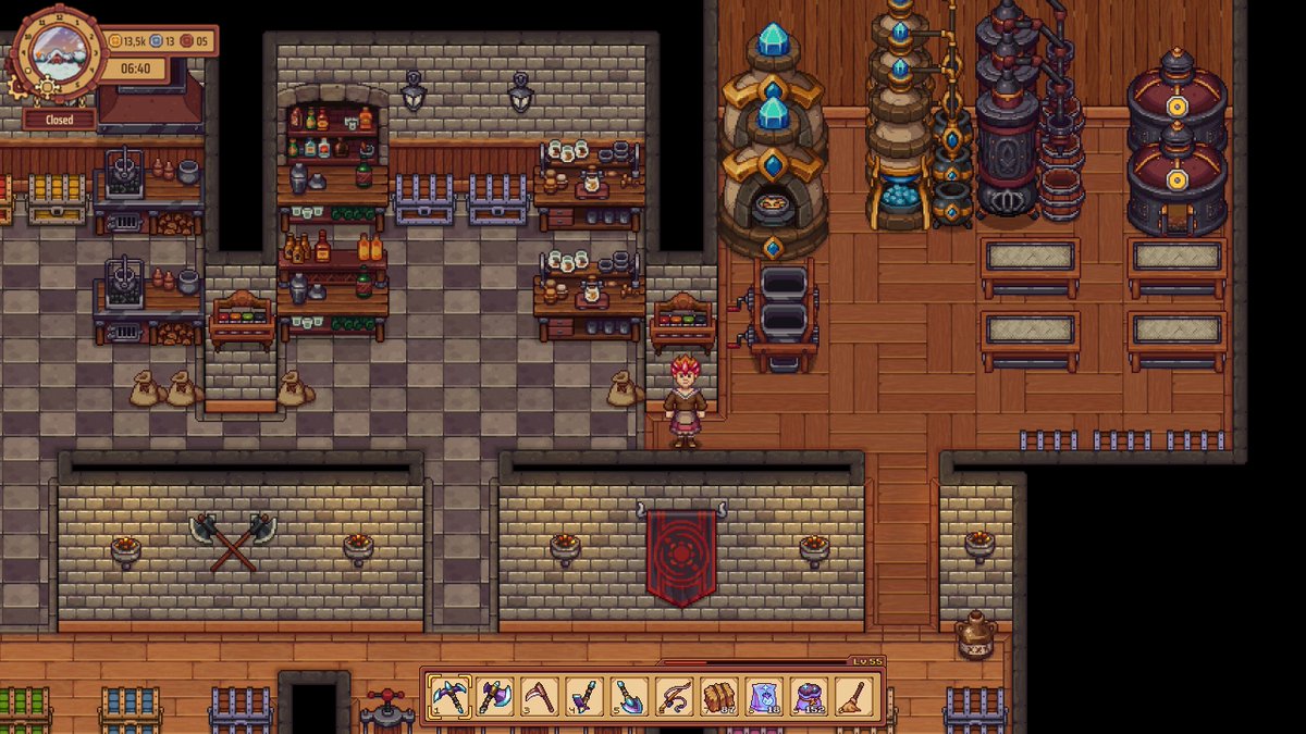 TravRestGame's tweet photo. Here's a sneak peek at some of the new places and features from this update, which one's your favorite?

#TravellersRest 🍻 https://t.co/eiH7RShJPm