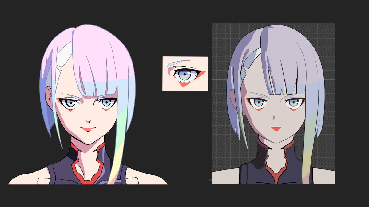 OffworldVis's tweet photo. That's literally Lucy bro 

I'm sorry but if you actually hate how she looks in Fortnite you clearly just don't like her in general https://t.co/I1cuwBgDLo