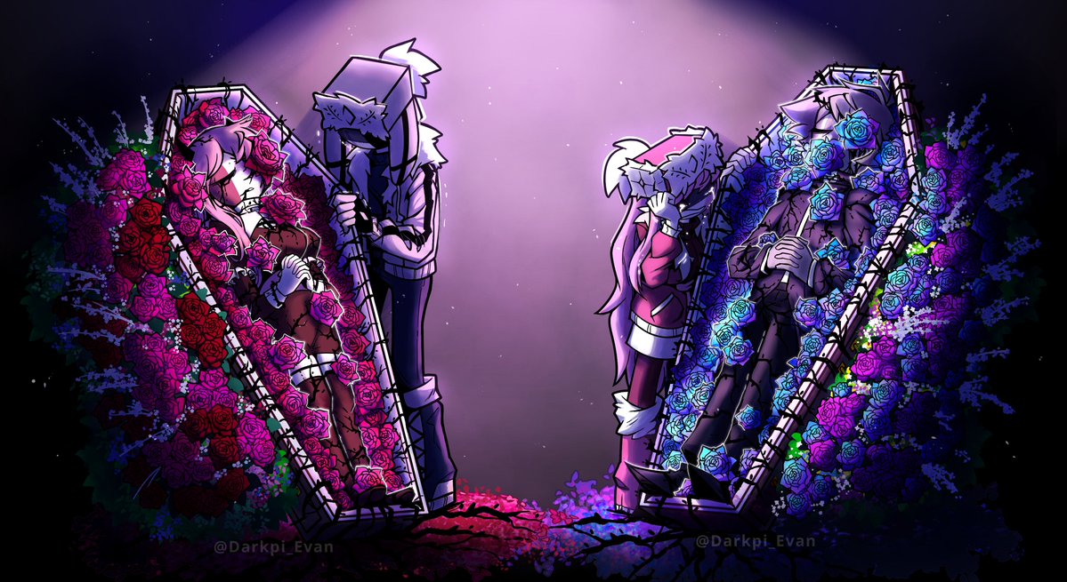 Darkpi_evan's tweet photo. Aeternum vale (Farewell, forever...) #midfightmasses #MFMRoleswap https://t.co/1bUMAeKe52