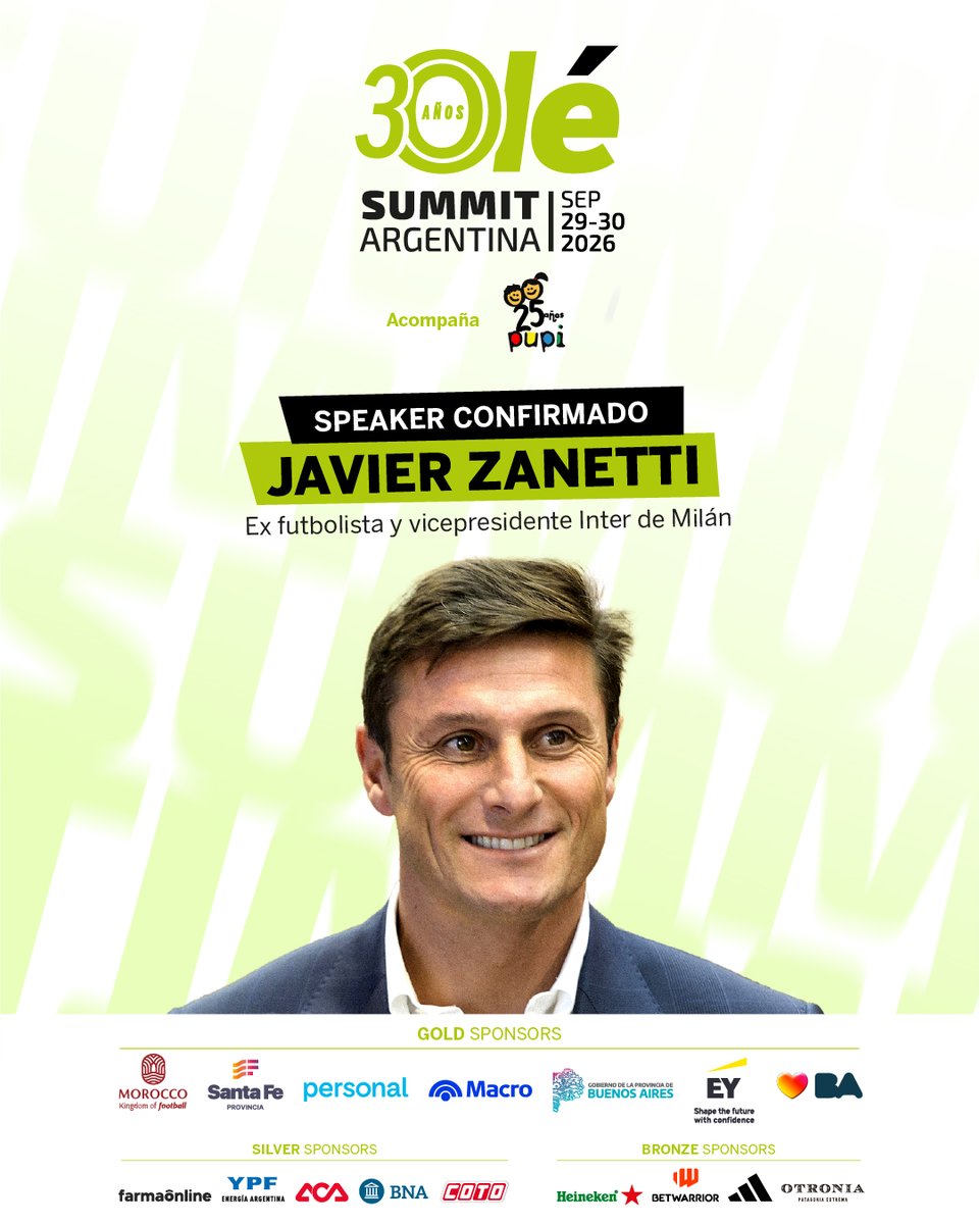 DiarioOle's tweet photo. 🔥🎙️ Te presentamos algunos de los speakers que nos acompañarán en el Olé Summit: Pupi #Zanetti, Nery #Pumpido, Felipe #Melo y Felipe #Contepomi
📌🗓️ ¡No te lo podés perder! 29 y 30 de septiembre en la Usina del Arte.
✏️ Anotate en https://t.co/MnnGmtd1fU https://t.co/IhbLScUb3n