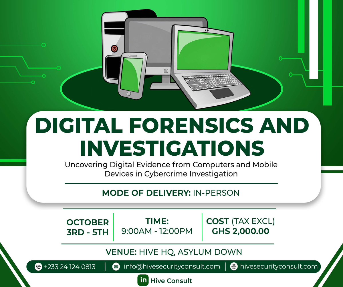 RedHatPentester's tweet photo. Get more about the Training and Register. 

Registration for PCI DSS: https://t.co/5k2iAcJzu8

Registration for Digital Forensics and Investigations: https://t.co/Dd0rigY9Bx https://t.co/s4wnhqZEfX