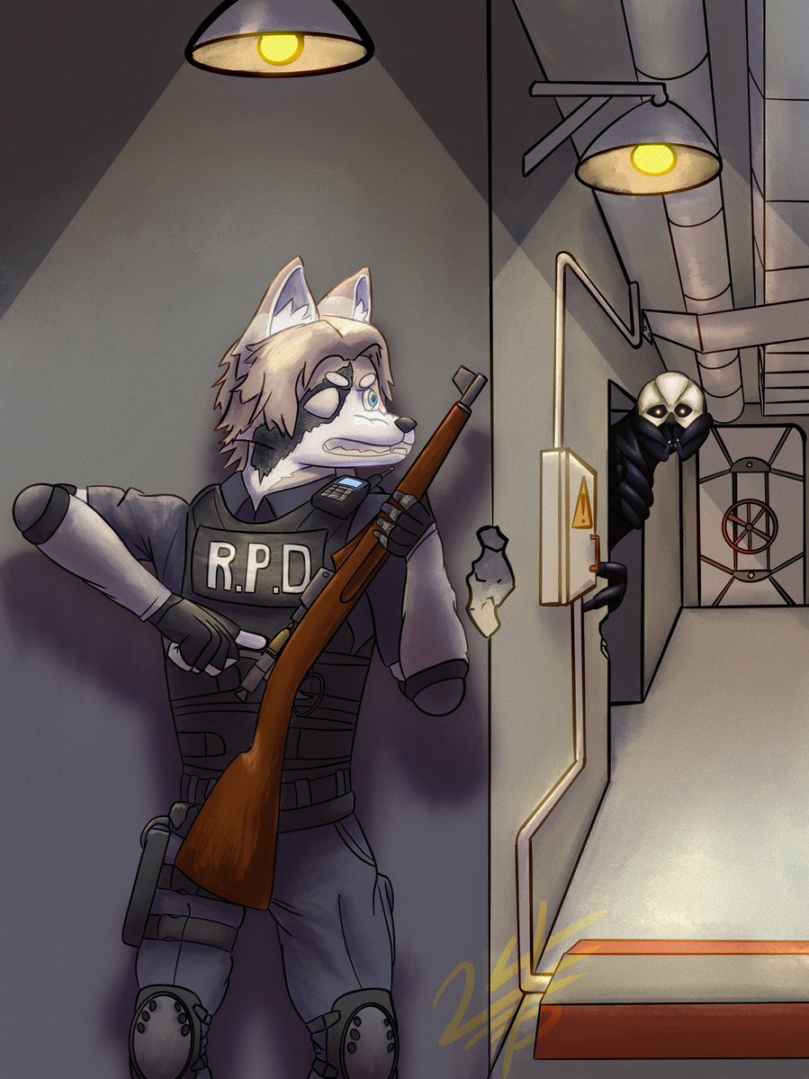 24theprotogen's tweet photo. Why are these residents always so evil
Comm for @Rage_0utbreak 
#art #furry #furryartㅤㅤㅤ #ResidentEvilㅤ https://t.co/kHX907bnYz