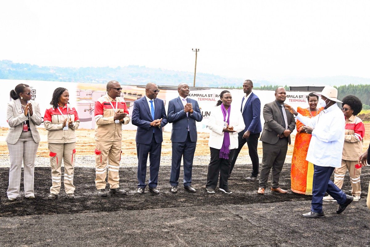NRMOnline's tweet photo. President @KagutaMuseveni has today presided over the groundbreaking ceremony for the construction of the 320-million-litre Kampala Storage Terminal in Mpigi District, describing the project as a major milestone in strengthening Uganda’s petroleum security and capacity to supply fuel to domestic and regional markets.