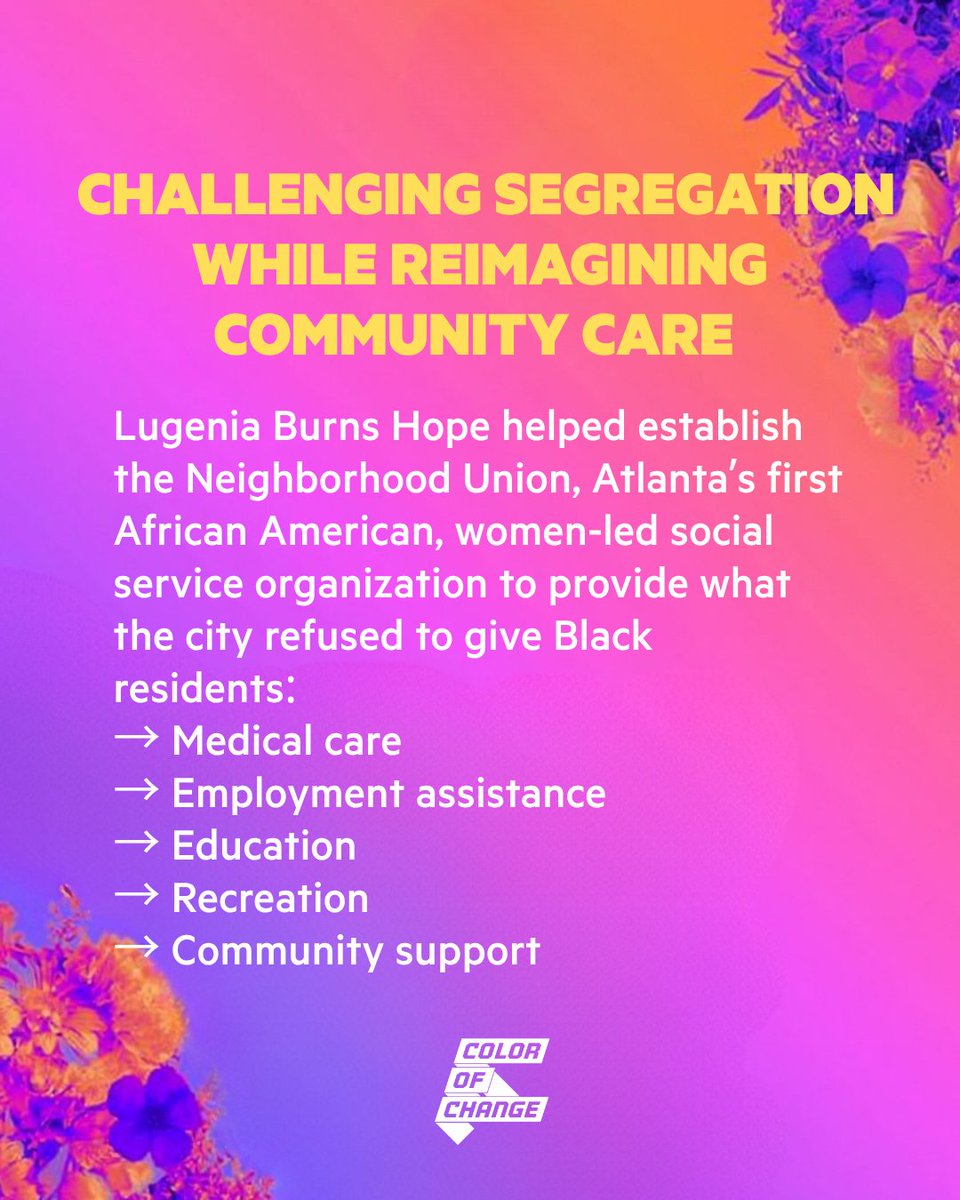 ColorOfChange's tweet photo. The Lugenia Burns Hope Tour is coming to your campus. Black bodily autonomy. Reproductive freedom. Community care. Join Color Of Change &amp; Liberated Bodies as we activate HBCUs across the Southeast for a liberated future. 

RSVP now — link in bio. https://t.co/DwxbBHjTiJ