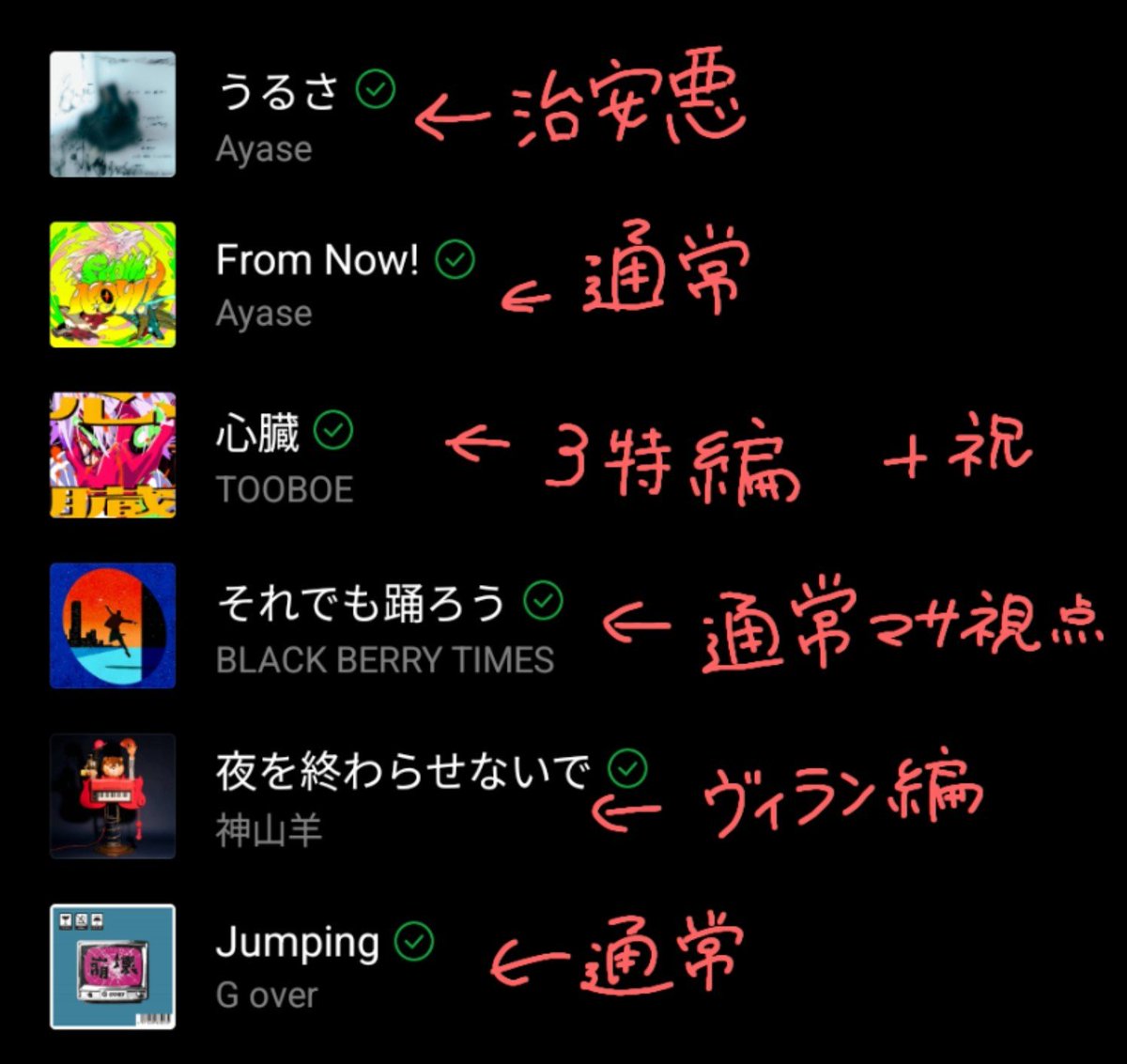 1n_y44's tweet photo. 個人的🕳💡関連イメソンを好きなアーティストからとってきたよ
良ければ聴いてください https://t.co/j95Ya4stYL