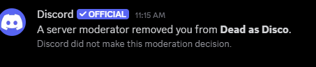 way2pixelated's tweet photo. @deadasdiscogame server banned me for saying Free Palestine.

Yikes. https://t.co/UFOG2dOhwU