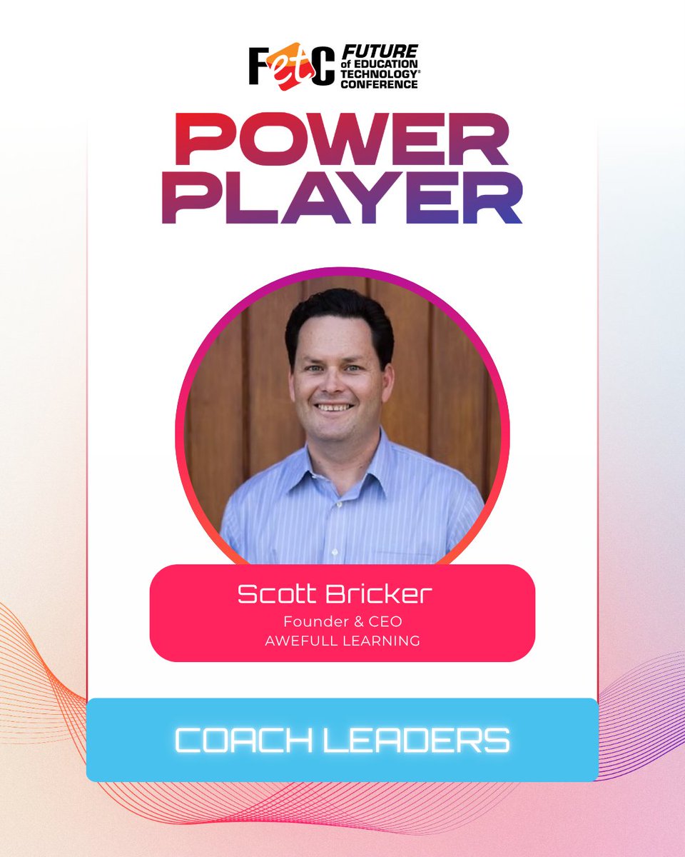 JenWomble's tweet photo. SHOUTING OUT our COACH LEADERS TRACK Featured Speakers & Power Players for @FETC 2027! These dynamic district coaches and technology specialists from across the nation will be sharing their best practices and strategies next January 26-29, 2027! Register now to attend at https://t.co/0xbpPKhCUp.
Congratulations:
📣 @tbelmontedu Technology Coordinator / English Teacher Lyndhurst Public Schools
📣 @MrsUTeachesTech Instructional Technology Facilitator Arlington Community Schools
📣 @ScottBrickerEDU Founder & CEO AweFull Learning
📣 @lindyhockenbary K-12 EdTech Advisor LindyHoc
