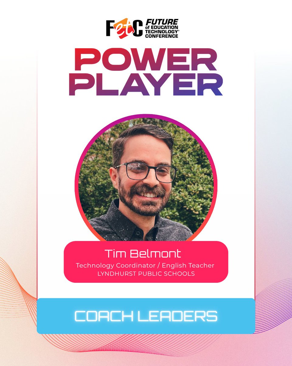 JenWomble's tweet photo. SHOUTING OUT our COACH LEADERS TRACK Featured Speakers & Power Players for @FETC 2027! These dynamic district coaches and technology specialists from across the nation will be sharing their best practices and strategies next January 26-29, 2027! Register now to attend at https://t.co/0xbpPKhCUp.
Congratulations:
📣 @tbelmontedu Technology Coordinator / English Teacher Lyndhurst Public Schools
📣 @MrsUTeachesTech Instructional Technology Facilitator Arlington Community Schools
📣 @ScottBrickerEDU Founder & CEO AweFull Learning
📣 @lindyhockenbary K-12 EdTech Advisor LindyHoc