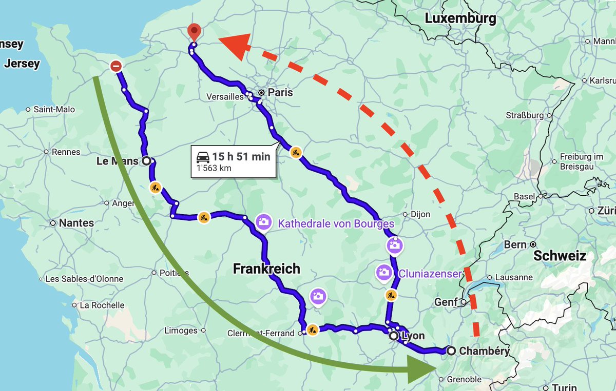 DrAndreDavid's tweet photo. Hey @mondialrelay, here's today's package experience:
Started in Caen → Le Mans → Lyon → Chambéry, always getting closer to the destination.

Then Chambéry → Rouen! That's 5× closer to where it started than where it must end.

Is this the parcel version of the Tour de France? https://t.co/3dnxXjqsaS