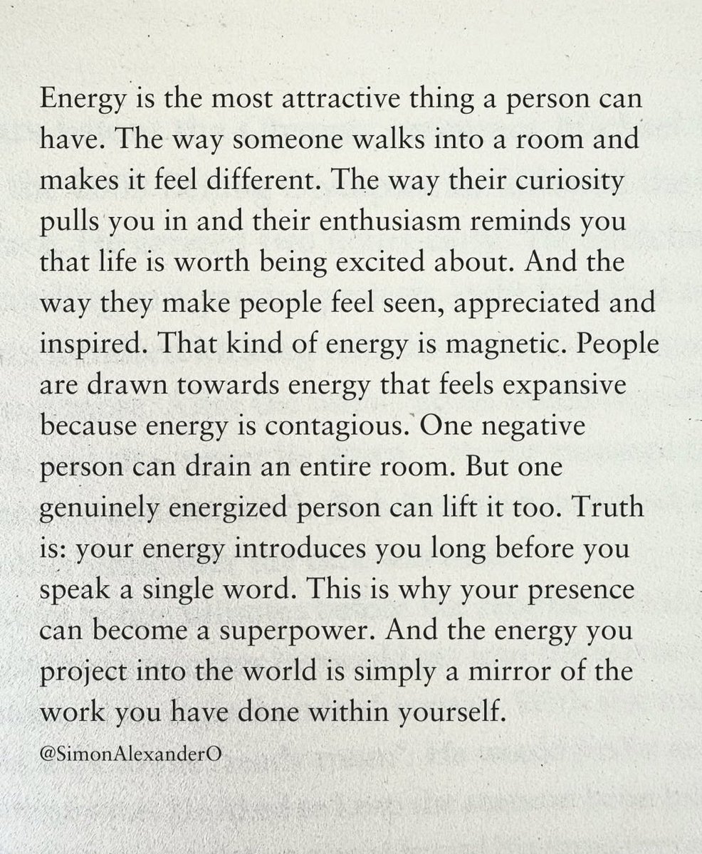 Liminal1988's tweet photo. Energy is the most attractive thing a person can have. https://t.co/MASCTSpH69