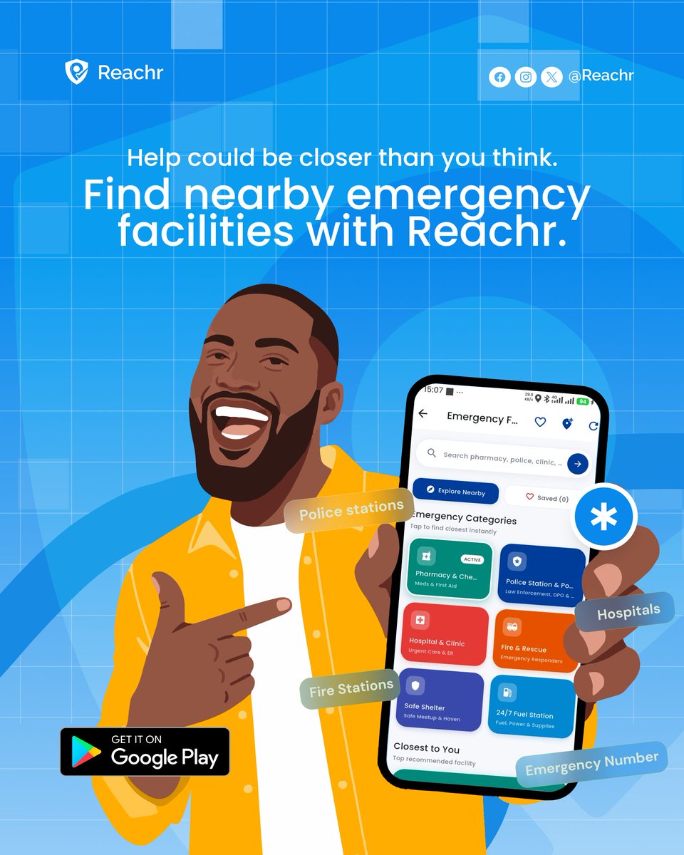 Reachrhq's tweet photo. We prioritize your safety here at Reachr
Your SOS Emergency, Safety, Guardian circle ,all at Reachr
your safety powered by Reachr

https://t.co/GOCullmtxE 
#safety #emergency #sos #guardian #location #app https://t.co/XyLL5JRR5b