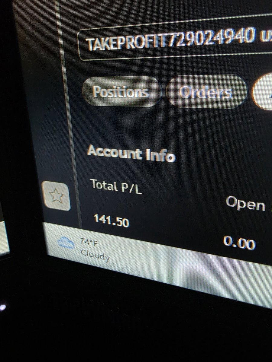 PerfectTrade87's tweet photo. Took 2 small base hits in this terrible PA today done for the day DOD baby! @Jduntrades https://t.co/9rMRxYV0eH